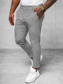 Pantaloni chino bărbaţi gri OZONEE O/1411SP