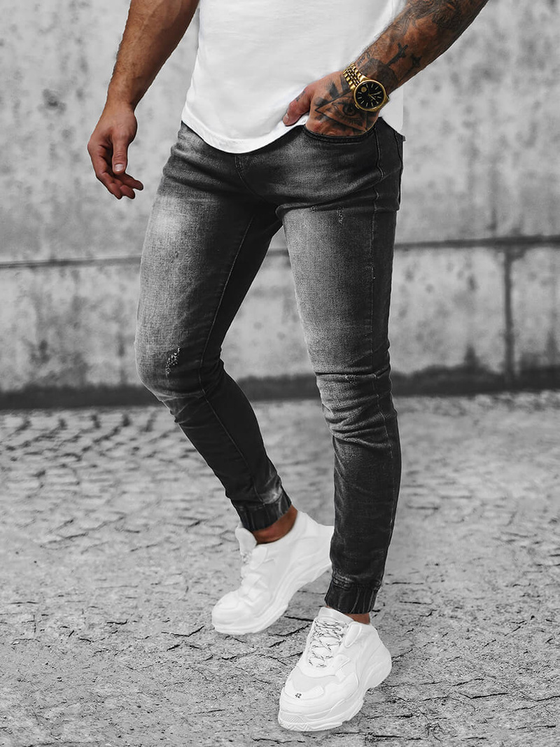 Blugi Jogger Bărbați Negri OZONEE NB/MP0053/2NZ