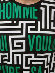 Tricou bărbați negru OZONEE JS/KS2020