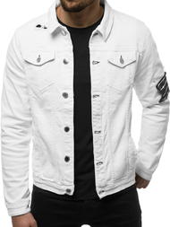 Geacă de blugi bărbați albă OZONEE G/602