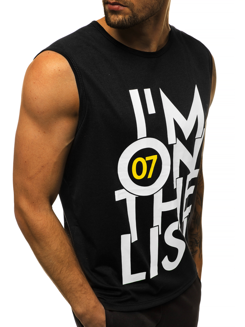 Maiou bărbați negru OZONEE JS/KS2078