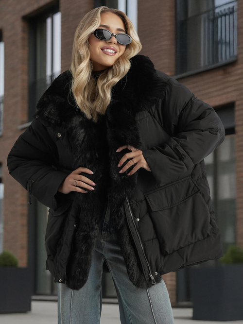 Geacă de femei neagra OZONEE JS/16M9185/392