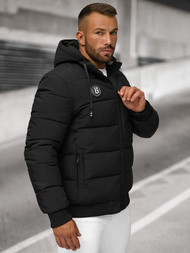 Geacă de iarnă parka bărbați neagră OZONEE JS/31M5026/392