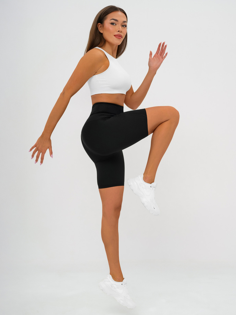 Colanți scurți de damă negri OZONEE JS/17K583/3