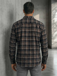 Cămașă bărbați albastru marin OZONEE V/V177Z