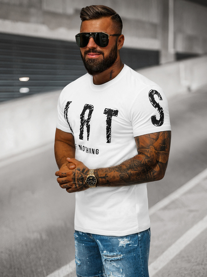 Tricou bărbați alb OZONEE O/8T1263/1