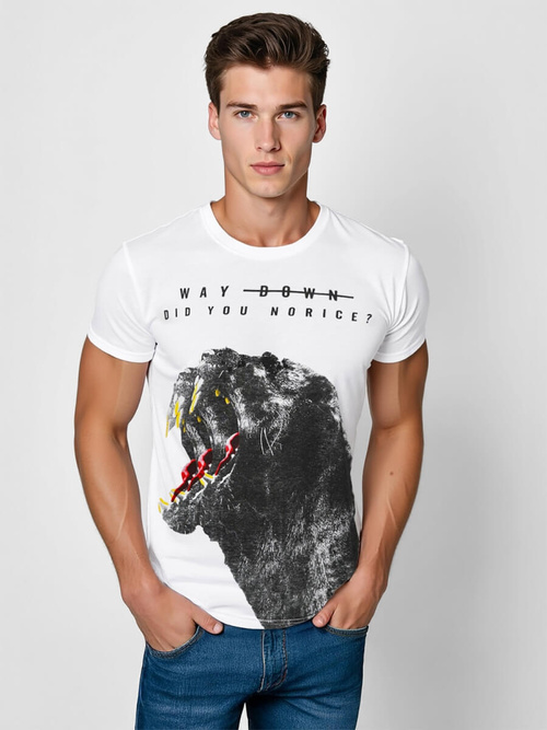 Tricou bărbați alb OZONEE O/T127/1Z