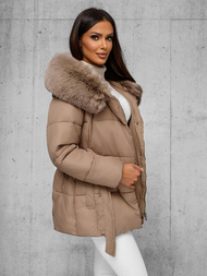 Geacă de femei bej OZONEE JS/16M9206/62Z