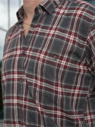 Cămașă bărbați bordo OZONEE V/V178Z