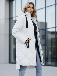 Geacă de femei alb OZONEE JS/5M3168/281Z