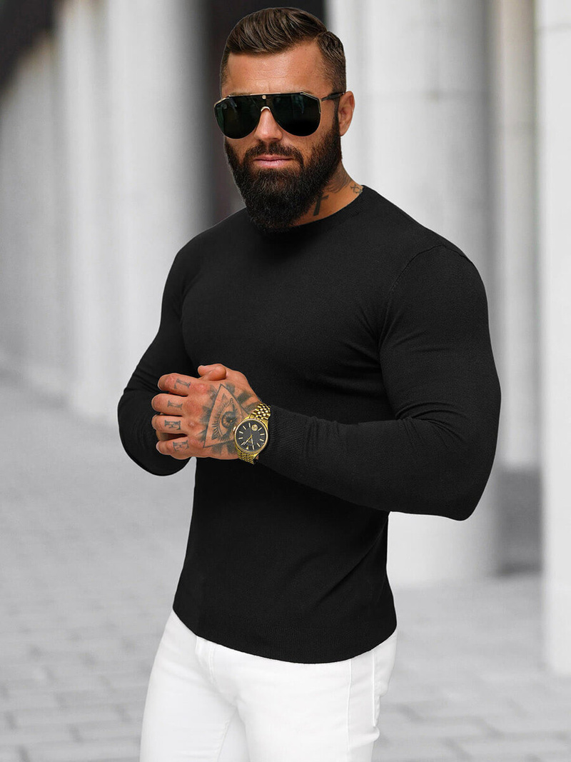 Pulover bărbați negru OZONEE NB/MMB602/4Z