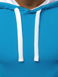 Tricou cu glugă bărbați turcoaz OZONEE O/1273Z