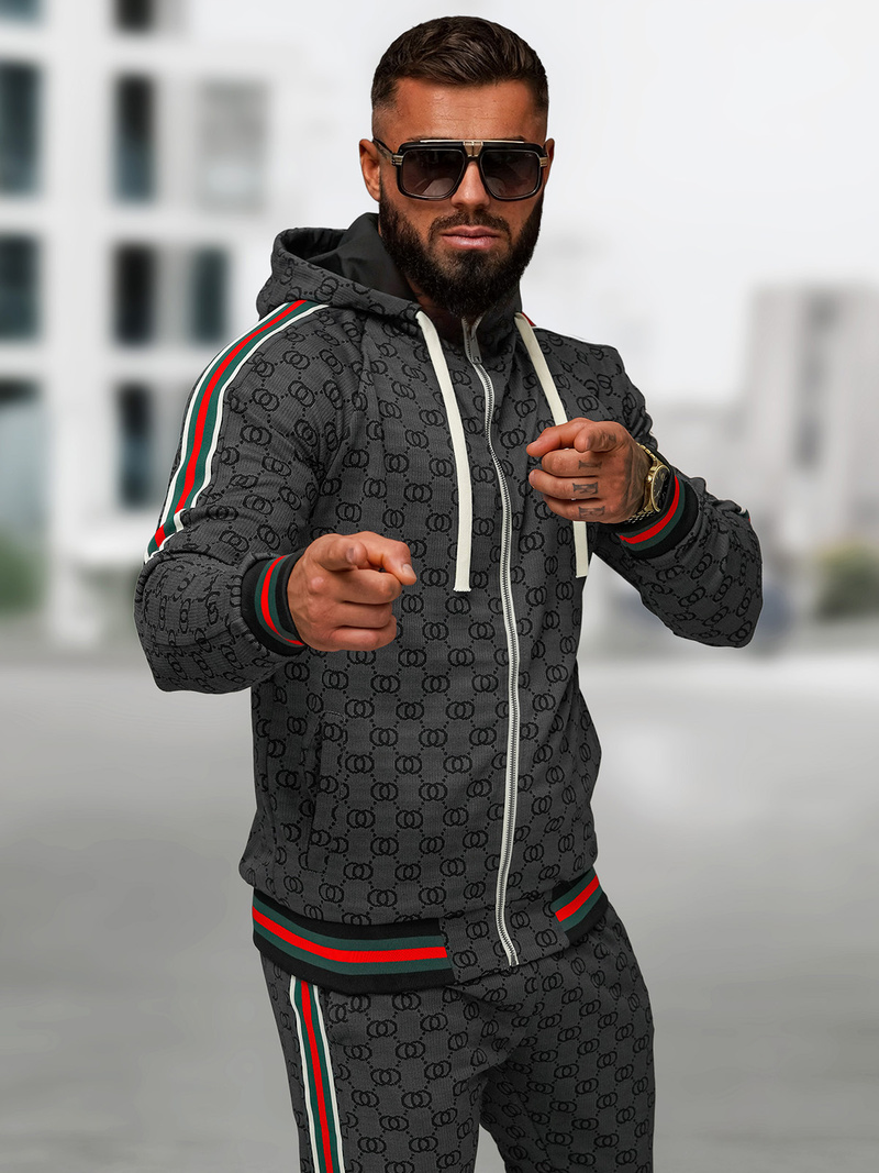 Compleu sport bărbaţi negru OZONEE O/FF5111AB