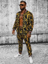 Set pentru bărbați - sacou de costum cu pantaloni chino, auriu OZONEE O/5554/21Z