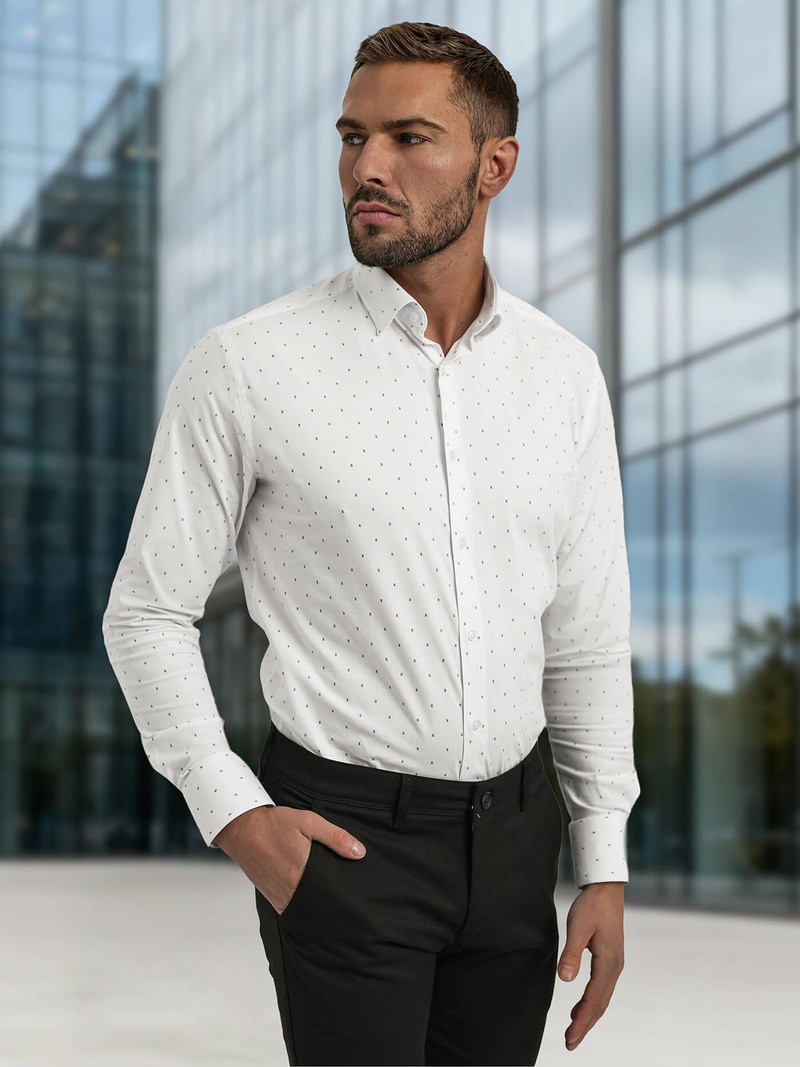 Cămașă bărbați albă OZONEE V/V180