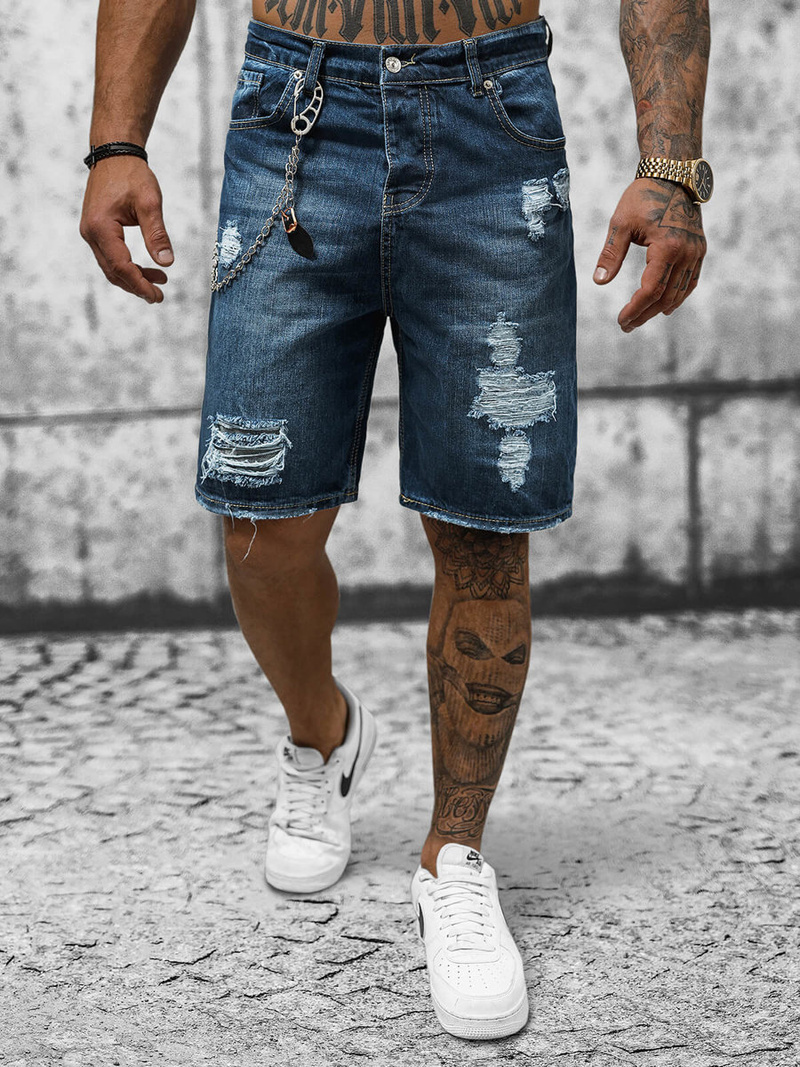 Pantaloni scurti bărbați albaștri închis OZONEE DP/174