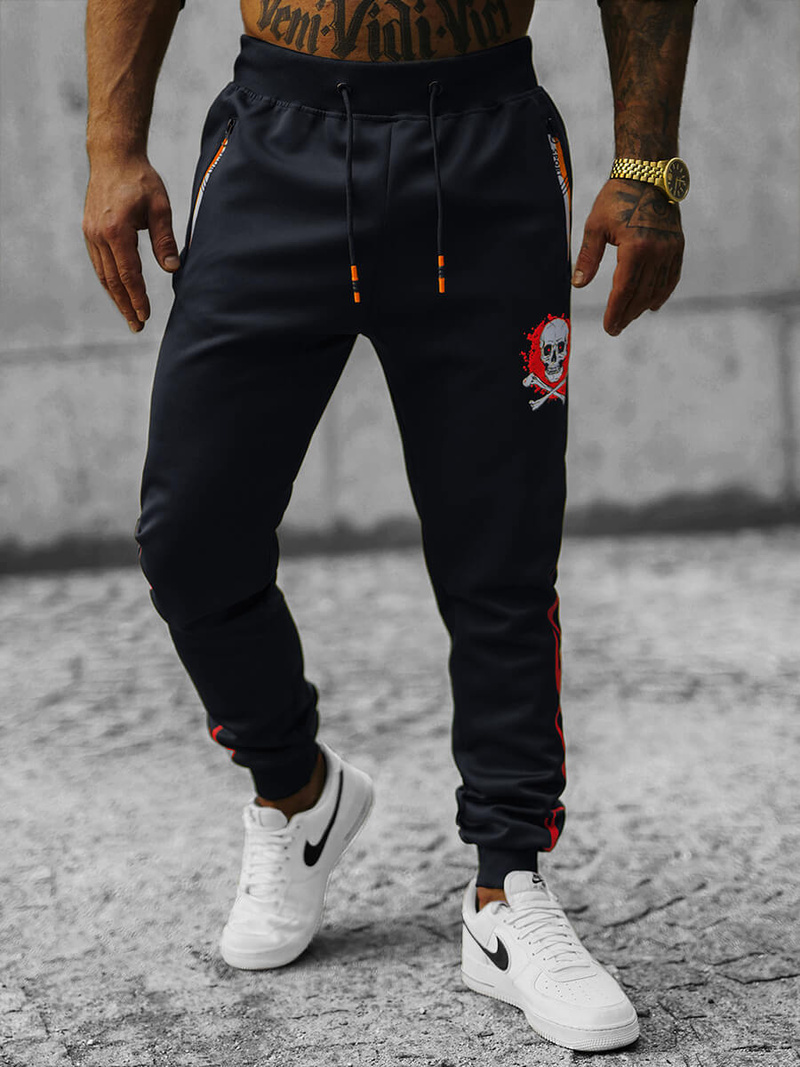 Pantaloni de trening bărbaţi albastru marin OZONEE JS/K10237Z