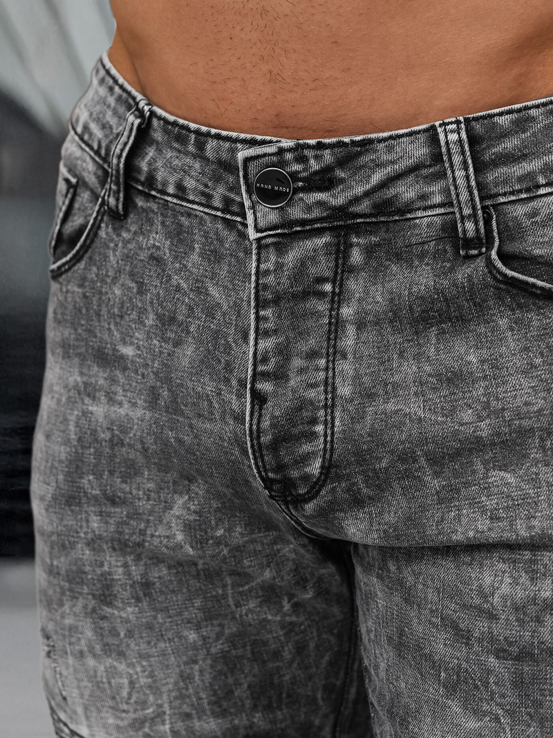 Blugi bărbaţi negri OZONEE NB/MP0069NZ