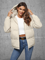 Geacă de femei ecru OZONEE JS/5M3169/62