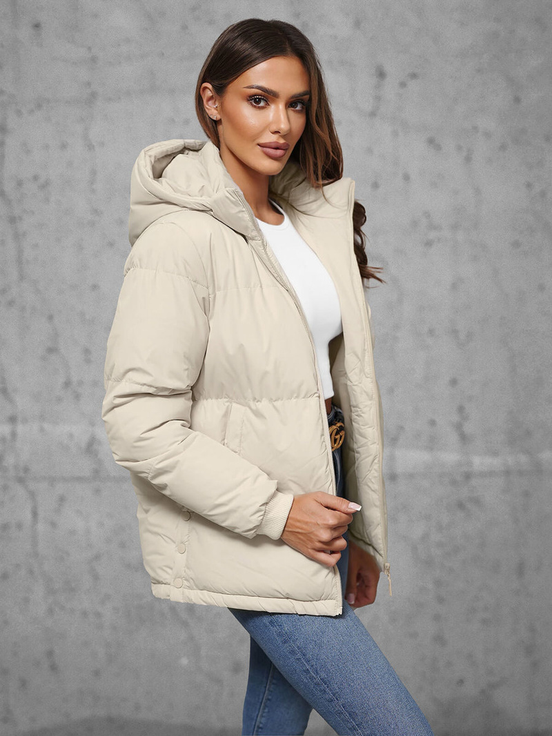 Geacă de femei ecru OZONEE JS/5M3169/62