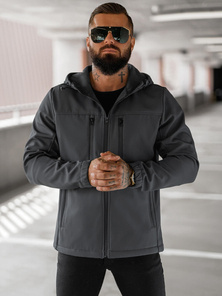 Jachetă bărbați softshell antracit OZONEE JS/27B6525/5Z