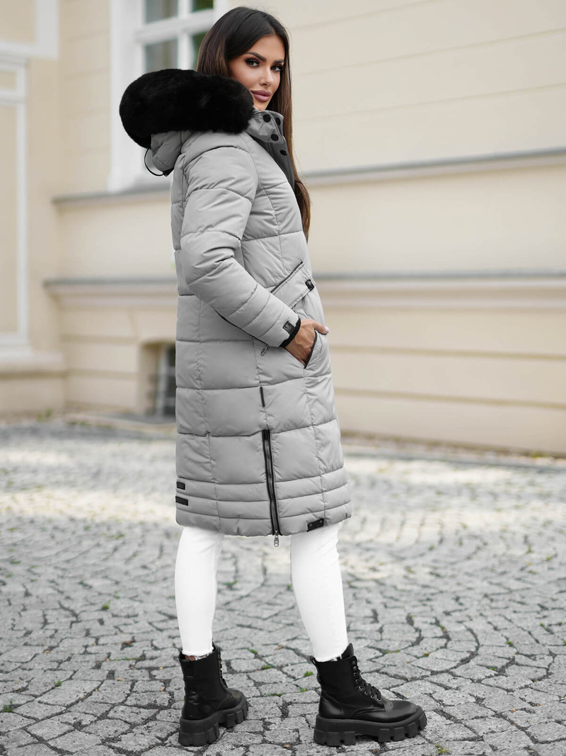 Geacă de femei gri OZONEE O/W377Z