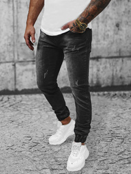 Blugi jogger bărbați negri OZONEE NB/MP0065/2NZ