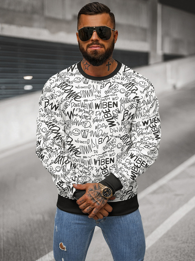 Bluză bărbați albă OZONEE JS/8B1218/1