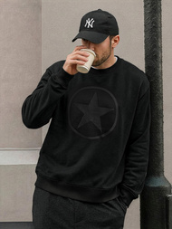 Bluză de trening bărbați negru OZONEE JS/8B1991/3