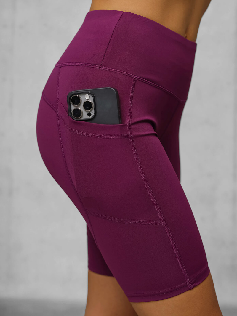 Colanți scurți de damă burgundia OZONEE JS/XY24003S