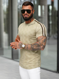 Tricou bărbați bej OZONEE O/QS11621