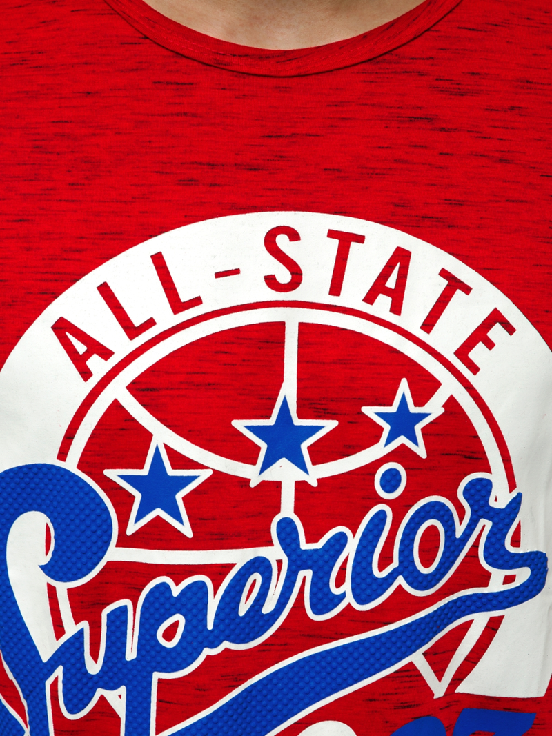 Tricou bărbați rosii OZONEE JS/KS2043