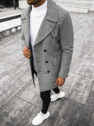 Palton bărbați negru-alb OZONEE JS/JP1192