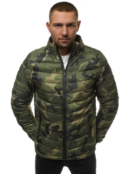 Jachetă de primăvară bărbați verde-camuflaj OZONEE JS/SM80Z