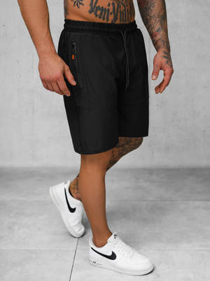 Pantaloni scurți sport pentru bărbați negri OZONEE JS/12K1802/3