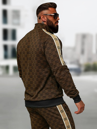 Compleu sport bărbaţi bej închis OZONEE O/FF5110AB