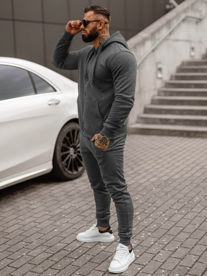 Compleu sport bărbaţi antracit OZONEE JS/68C10386/5Z