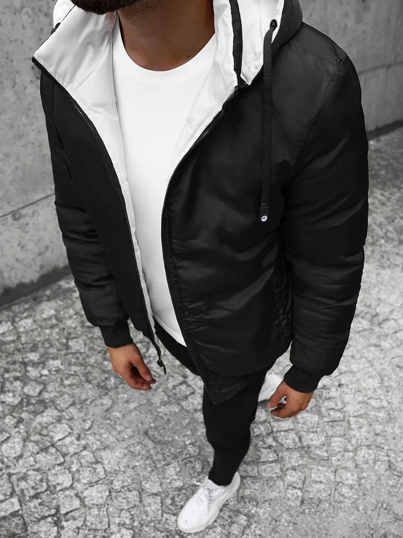 Geacă reversibilă bărbați albă OZONEE JS/M761/281