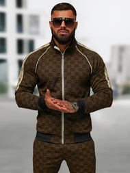 Compleu sport bărbaţi bej închis OZONEE O/FF5110AB