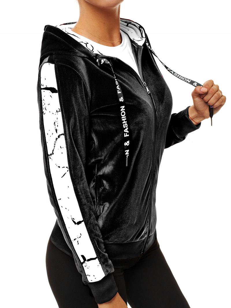 Hanorac femei neagră OZONEE O/82270