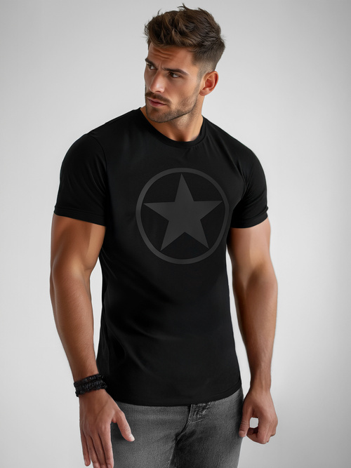 Tricou bărbați negru OZONEE NB/MT3151Z