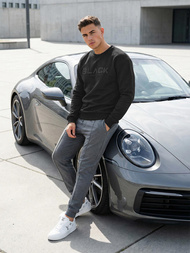 Hanorac bărbați negru OZONEE JS/8B1992/3