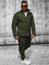 Jachetă de primăvară bărbați kaki OZONEE O/G3035