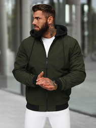 Jachetă de primăvară bărbați kaki OZONEE JS/62M9502/372