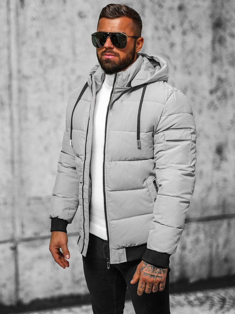 Geacă de bărbați gri OZONEE JS/31M5006