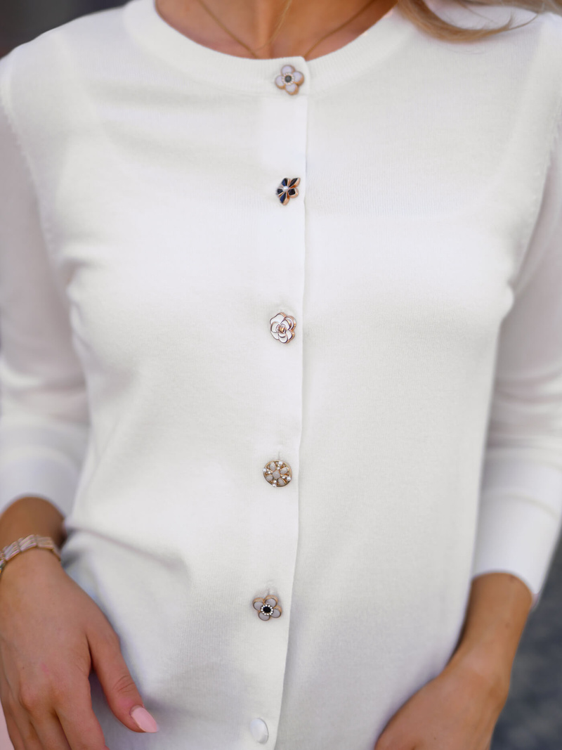 Pulover de dama alb OZONEE JS/53B5210/1