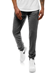Pantaloni de trening bărbaţi gri închis JS/XW003S