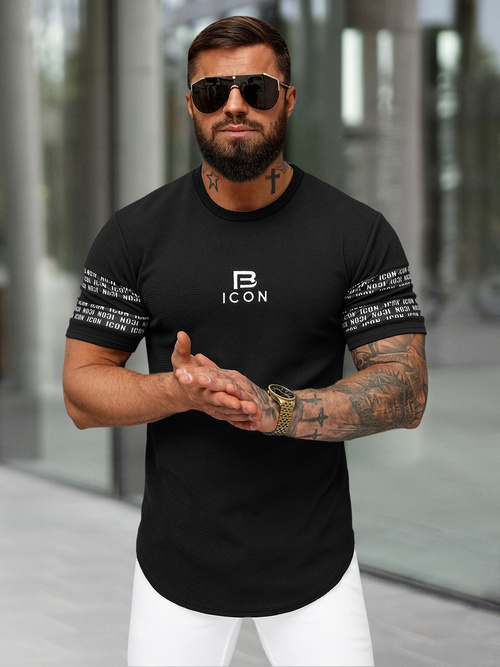 Tricou bărbați negru OZONEE O/B1213