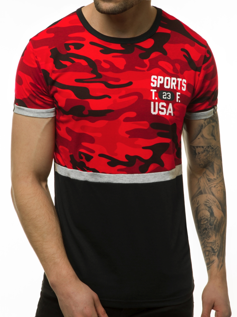 Tricou bărbați roșie OZONEE JS/SS10982