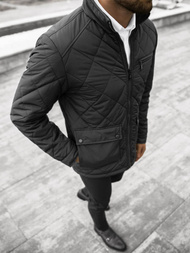 Jachetă de primăvară bărbați neagră OZONEE JS/22M11/1